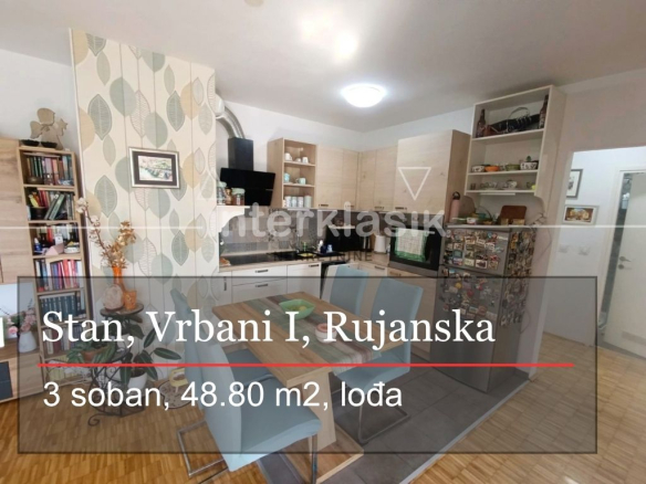 Prodaja: Prekrasan, adaptiran 3-sobni stan, 48.80 m2, Vrbani I