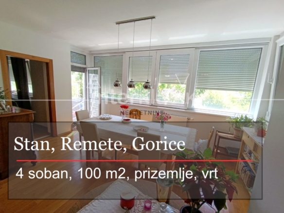 Prodaja, prekrasan 4 sobni stan, Gorice, 100 m2, vrt
